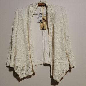 Gibson Ivory Lace Blazer (55)